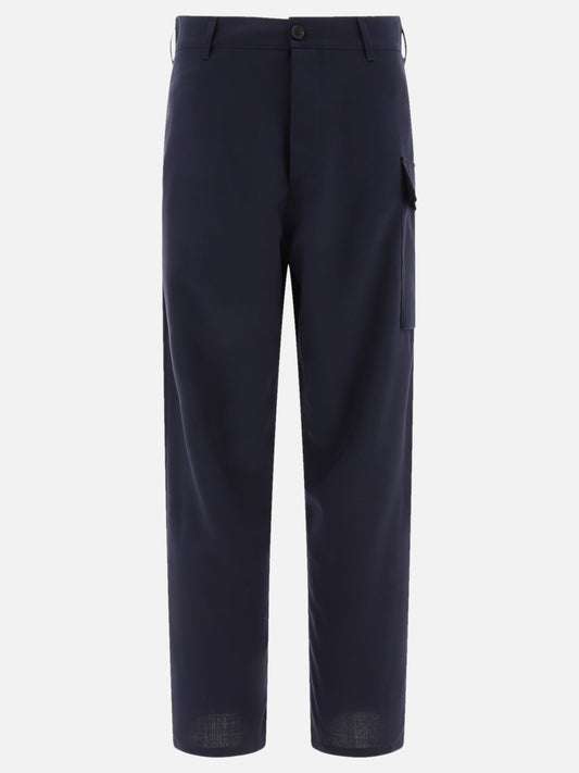 Tropical wool cargo trousers