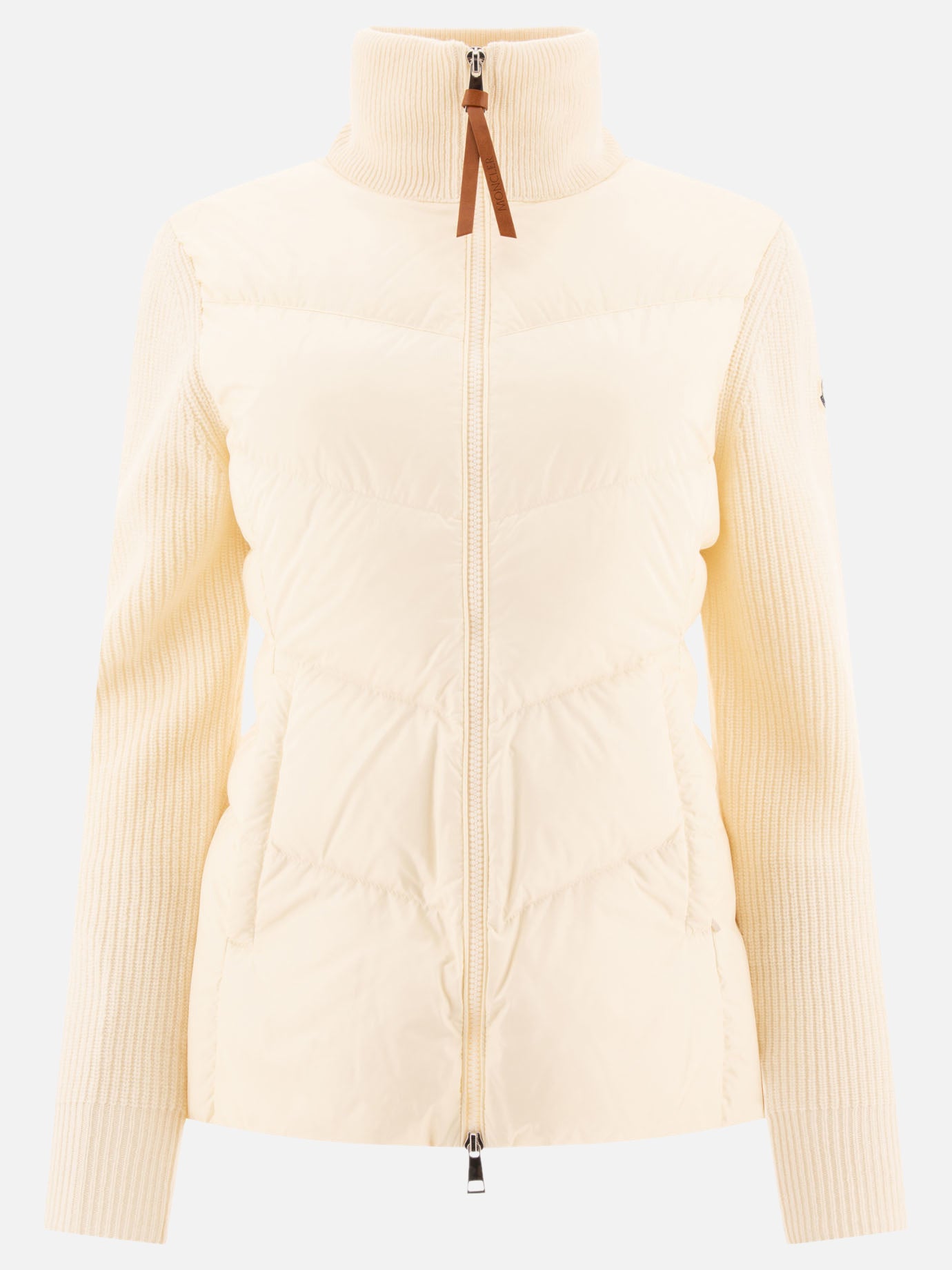 Down jackets Solid colour  Beige - Moncler Women | PDP | VIETTI Online Store | Zoom-Modal
