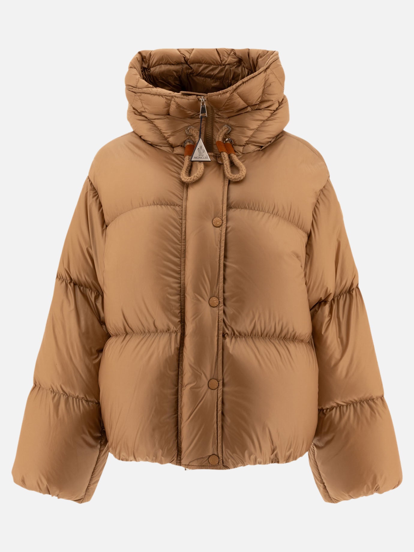 Down jackets Solid colour  Beige - Moncler Women | PDP | VIETTI Online Store | thumbnail