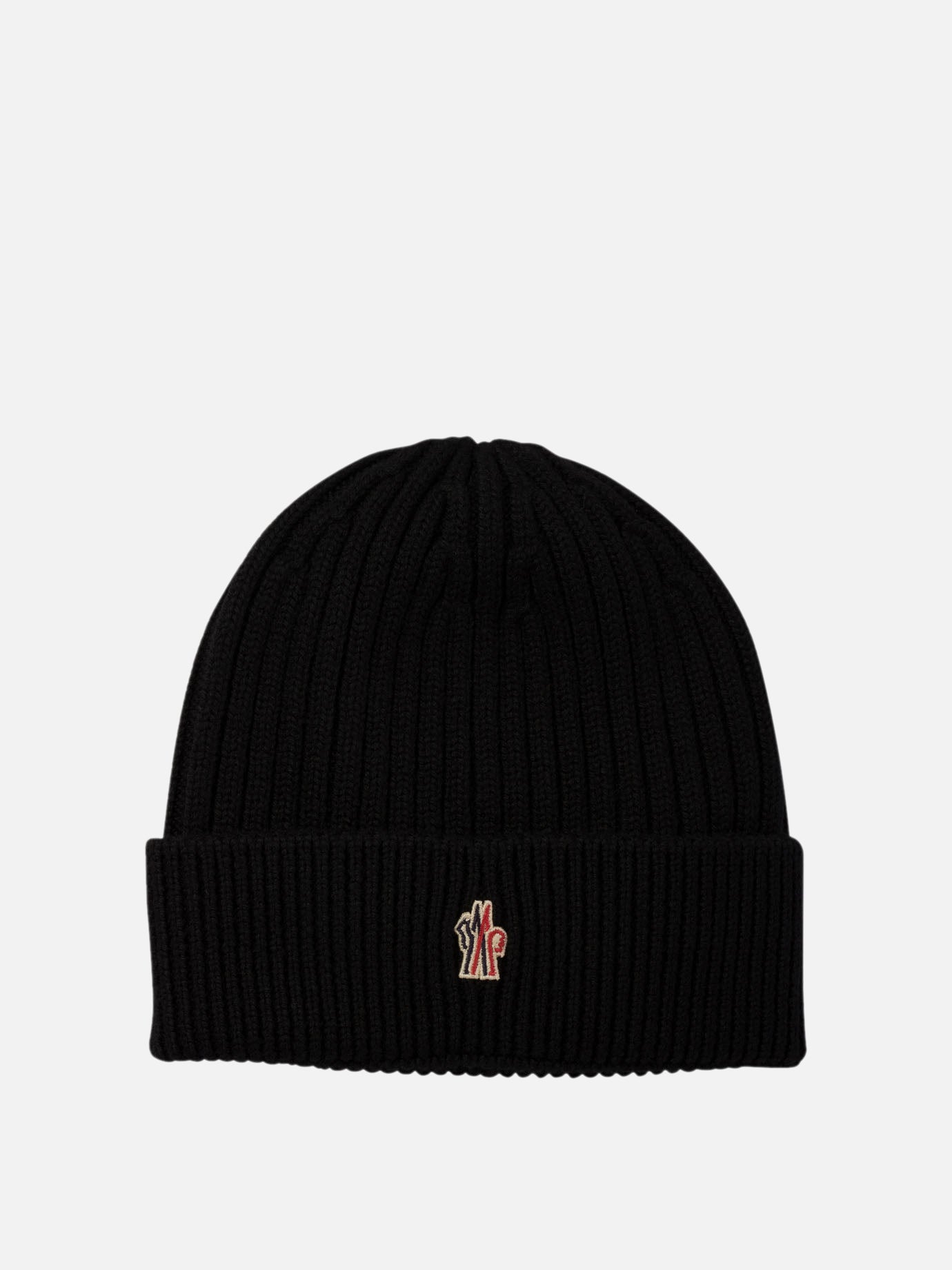 Moncler Grenoble Ribbed wool beanie Black