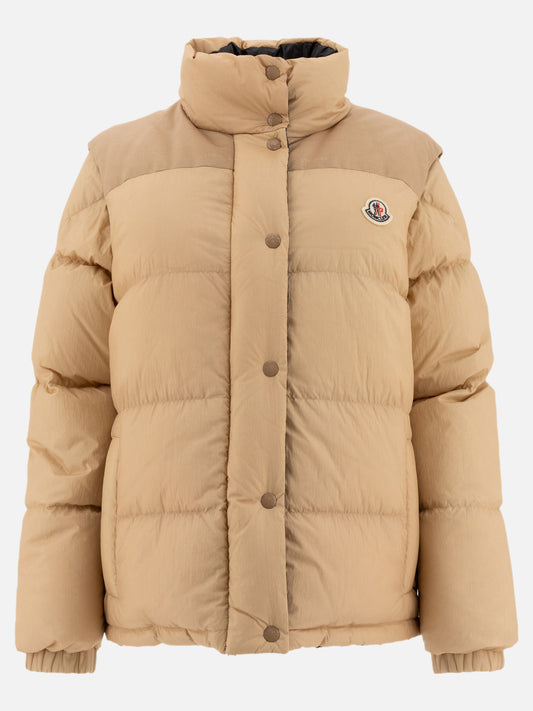 Down jackets Solid colour  Beige - Moncler Women | PLP | VIETTI Online Store 
