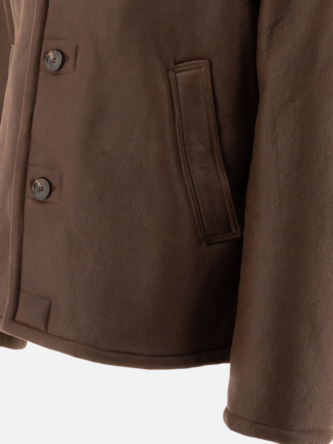 Our Legacy "Alaska" shearling jacket Brown