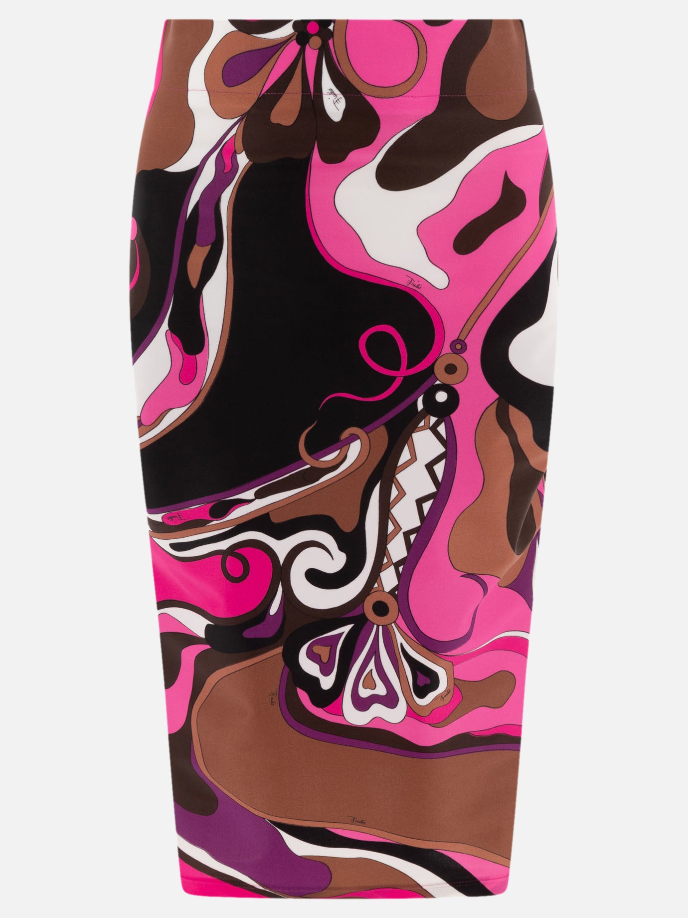 Pucci Orchidee-print pencil skirt Fuchsia