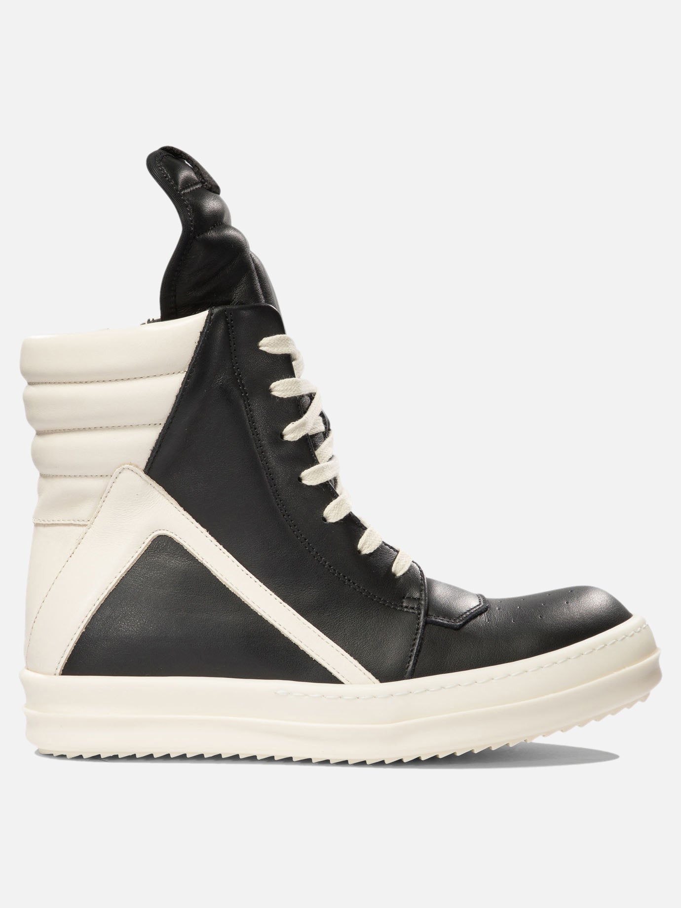 High top sneakers 100% calf leather - 100% rubber  Black - Rick Owens Women | PDP | VIETTI Online Store | Zoom-Modal
