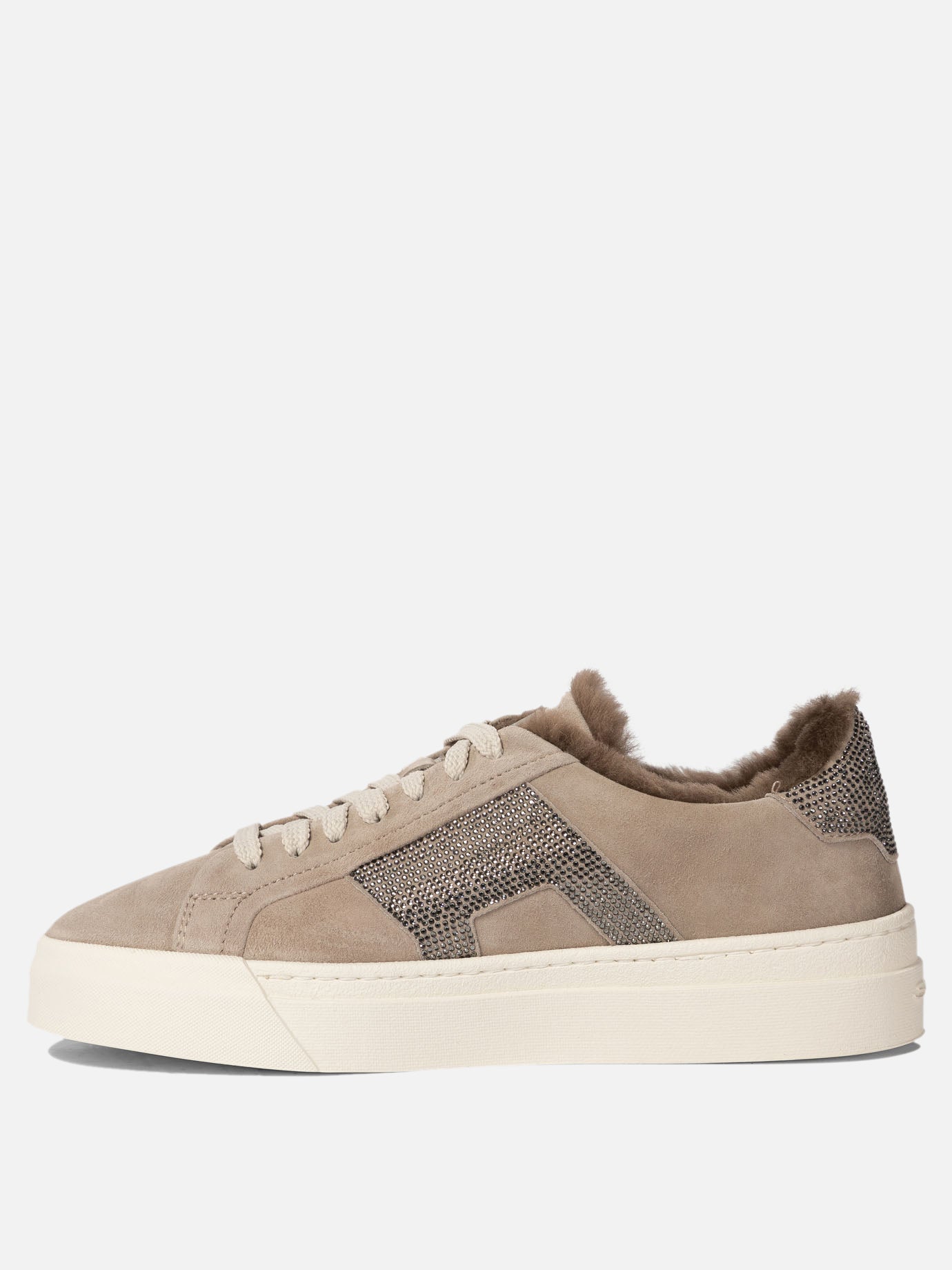 Santoni "Double Buckle" sneakers Beige