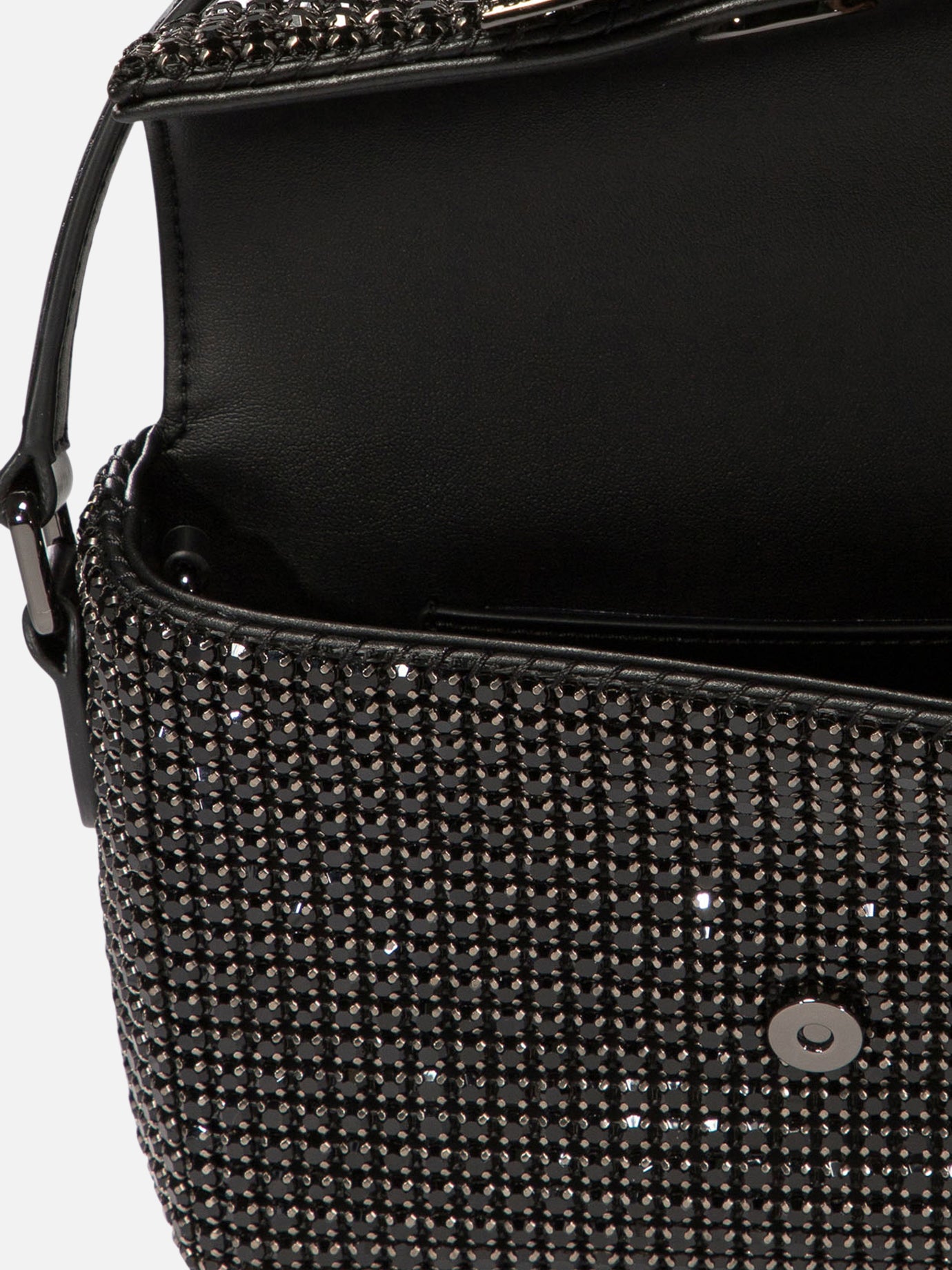 Shoulder bag with rhinestones