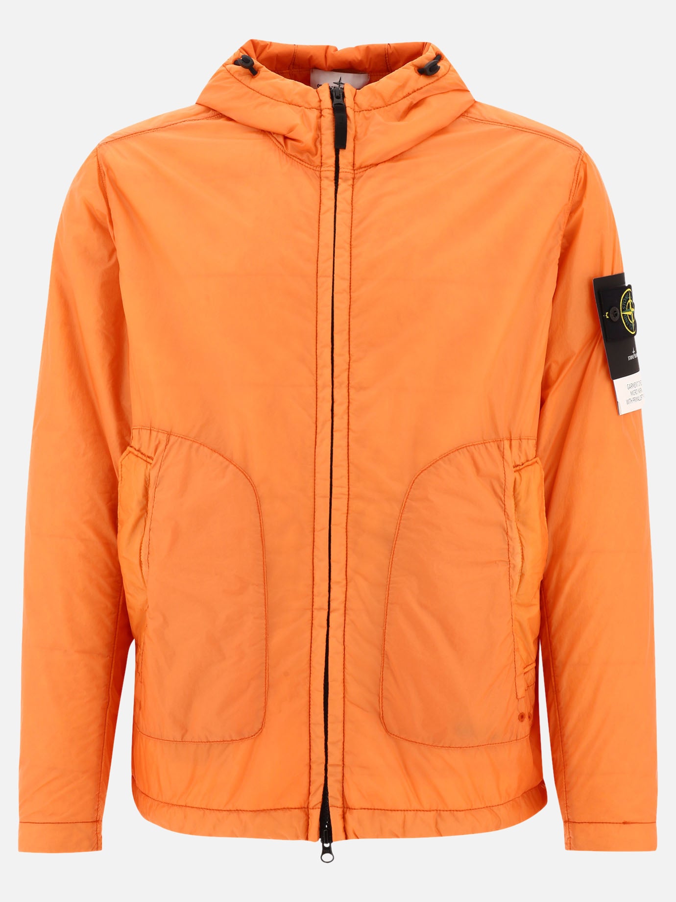 Stone Island "Micro Yarn" windbreaker jacket Orange