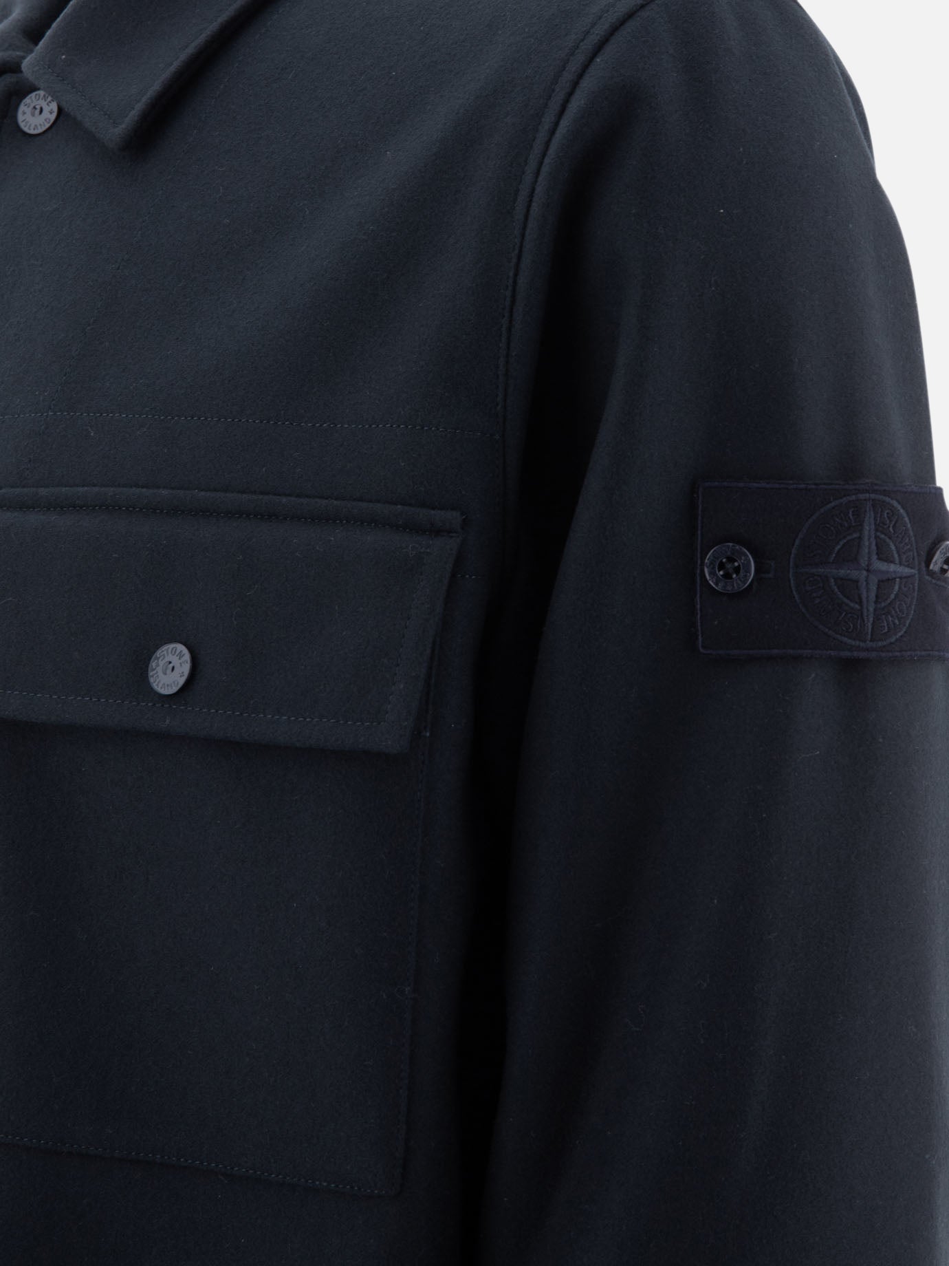 Giacche overshirt Solid colour  Blu - Stone Island Uomo | PDP | VIETTI Online Store | thumbnail_4