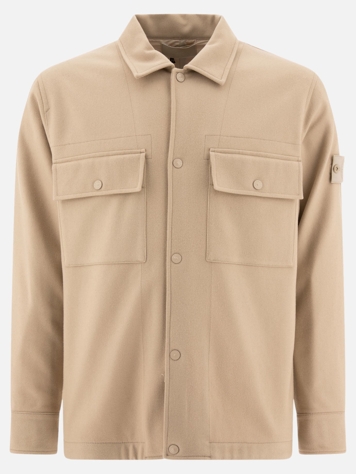 Giacche overshirt Solid colour  Beige - Stone Island Uomo | PDP | VIETTI Online Store | Zoom-Modal
