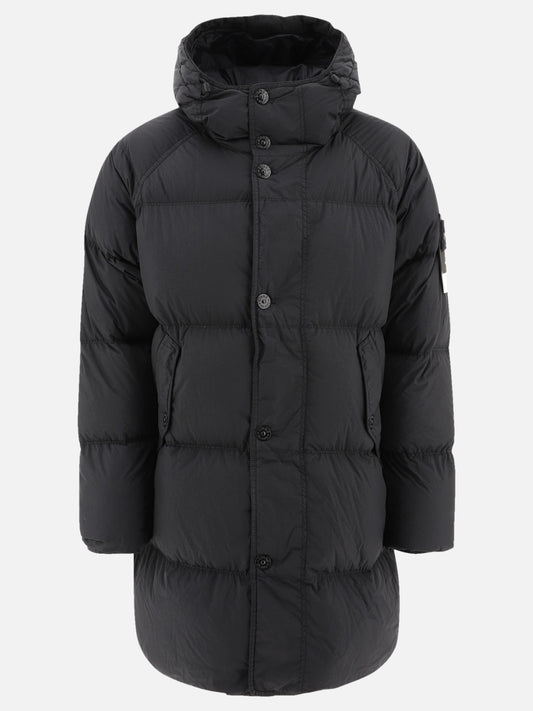 Piumini lunghi Solid colour  Nero - Stone Island Uomo | PLP | VIETTI Online Store 
