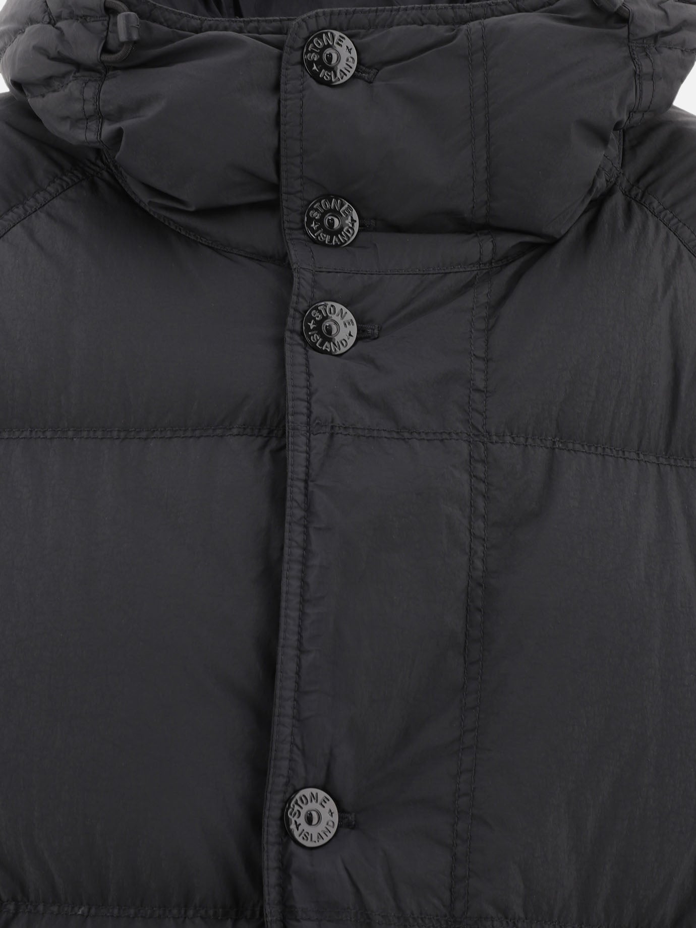 Piumini lunghi Solid colour  Nero - Stone Island Uomo | PDP | VIETTI Online Store | thumbnail_3