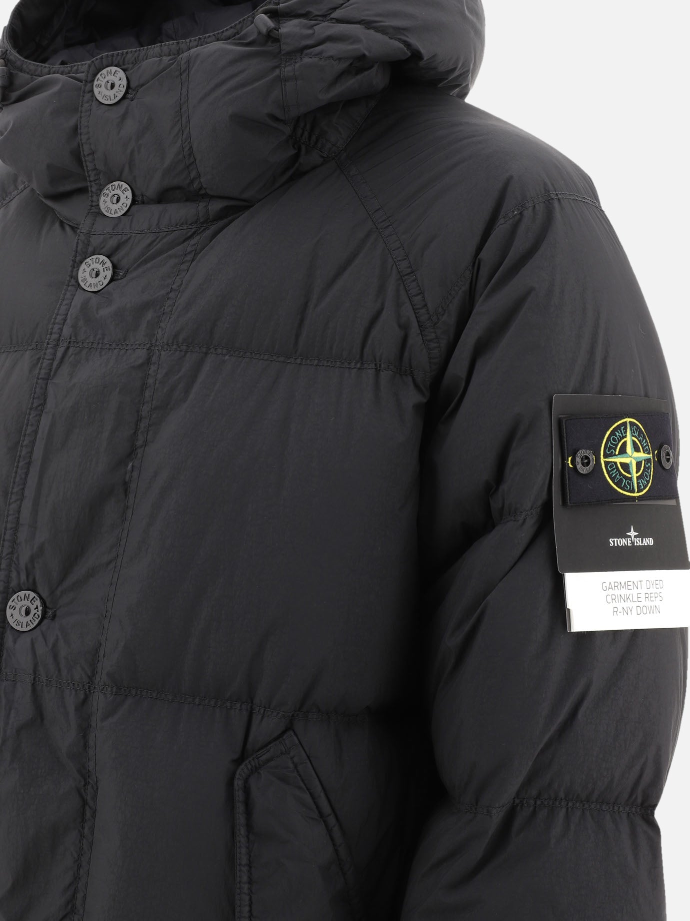 Piumini lunghi Solid colour  Nero - Stone Island Uomo | PDP | VIETTI Online Store | thumbnail_4