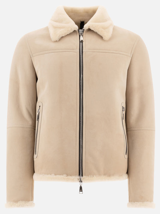 Giacche shearling Solid colour  Beige - Tagliatore Uomo | PLP | VIETTI Online Store 
