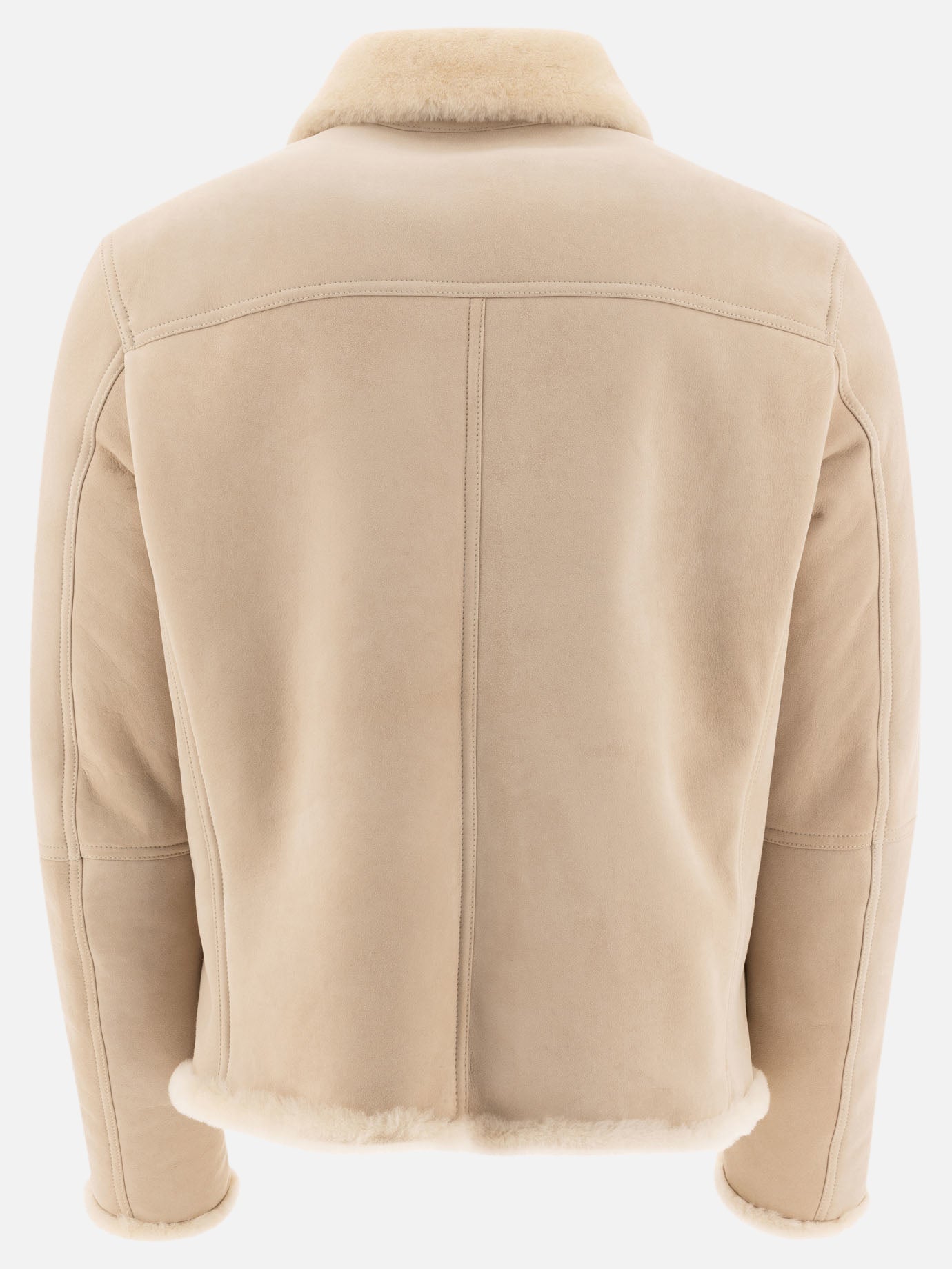 Giacche shearling Solid colour  Beige - Tagliatore Uomo | PDP | VIETTI Online Store | Zoom-Modal_2

