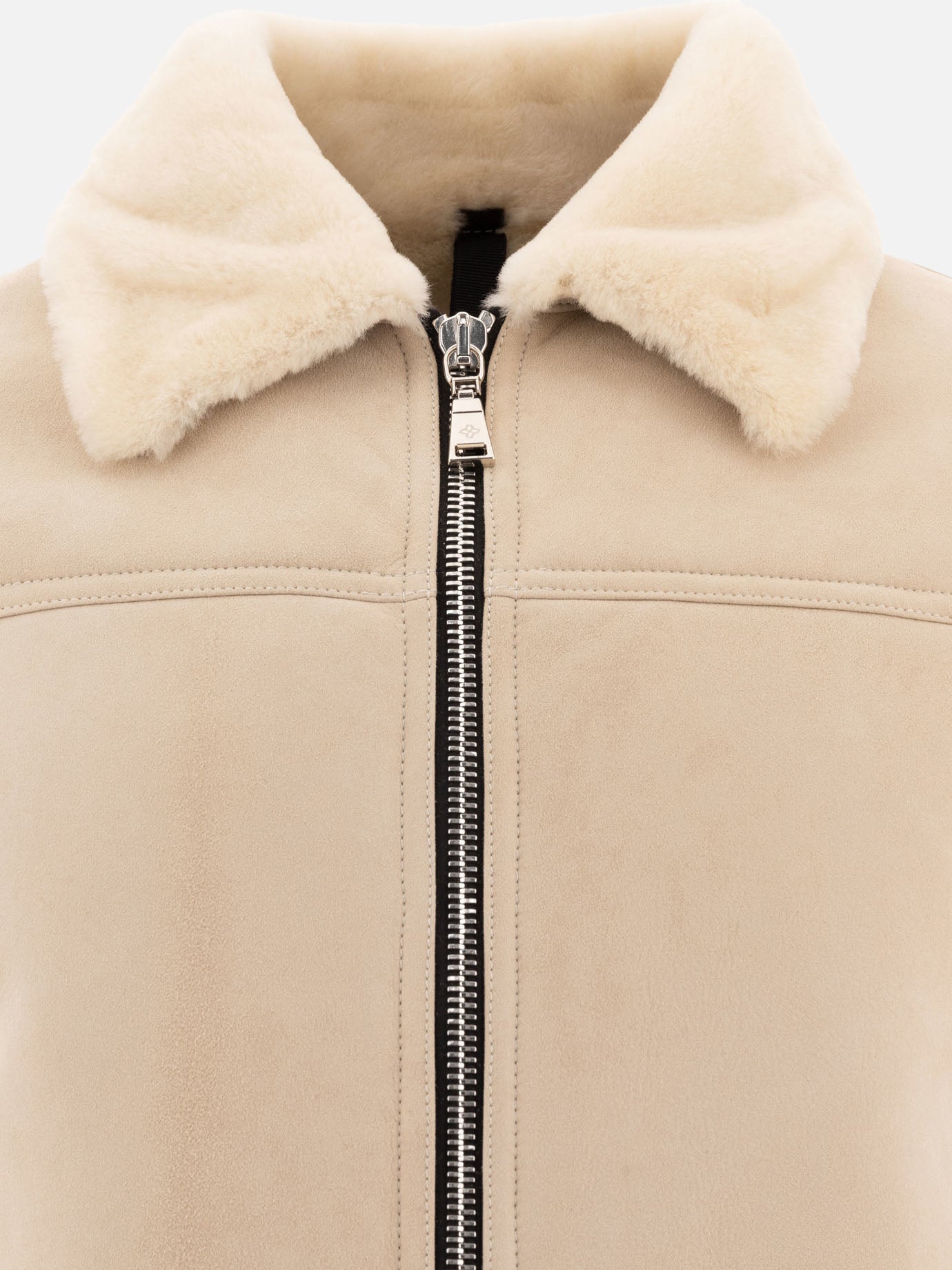 Giacche shearling Solid colour  Beige - Tagliatore Uomo | PDP | VIETTI Online Store | thumbnail_3