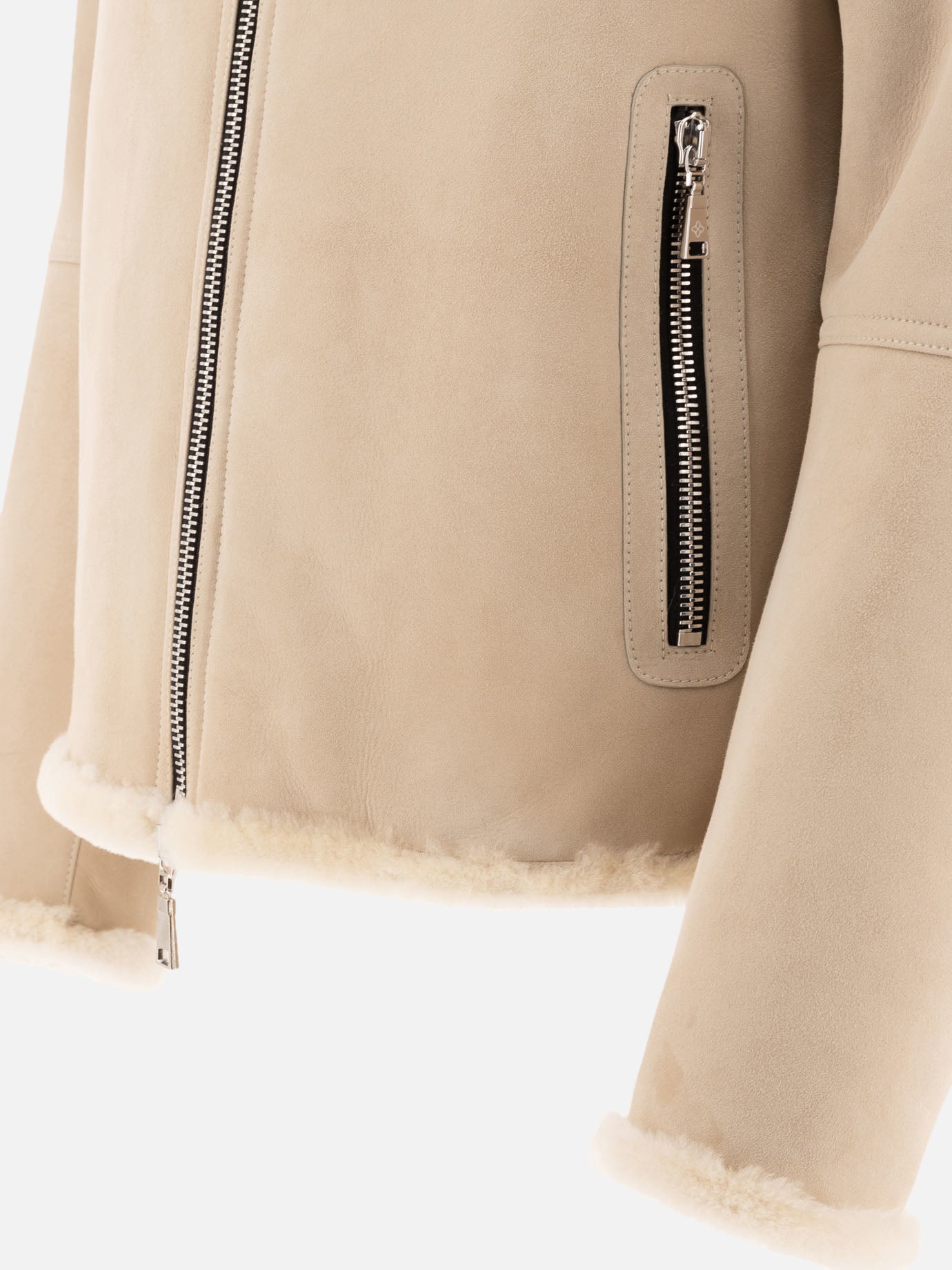 Giacche shearling Solid colour  Beige - Tagliatore Uomo | PDP | VIETTI Online Store | thumbnail_4
