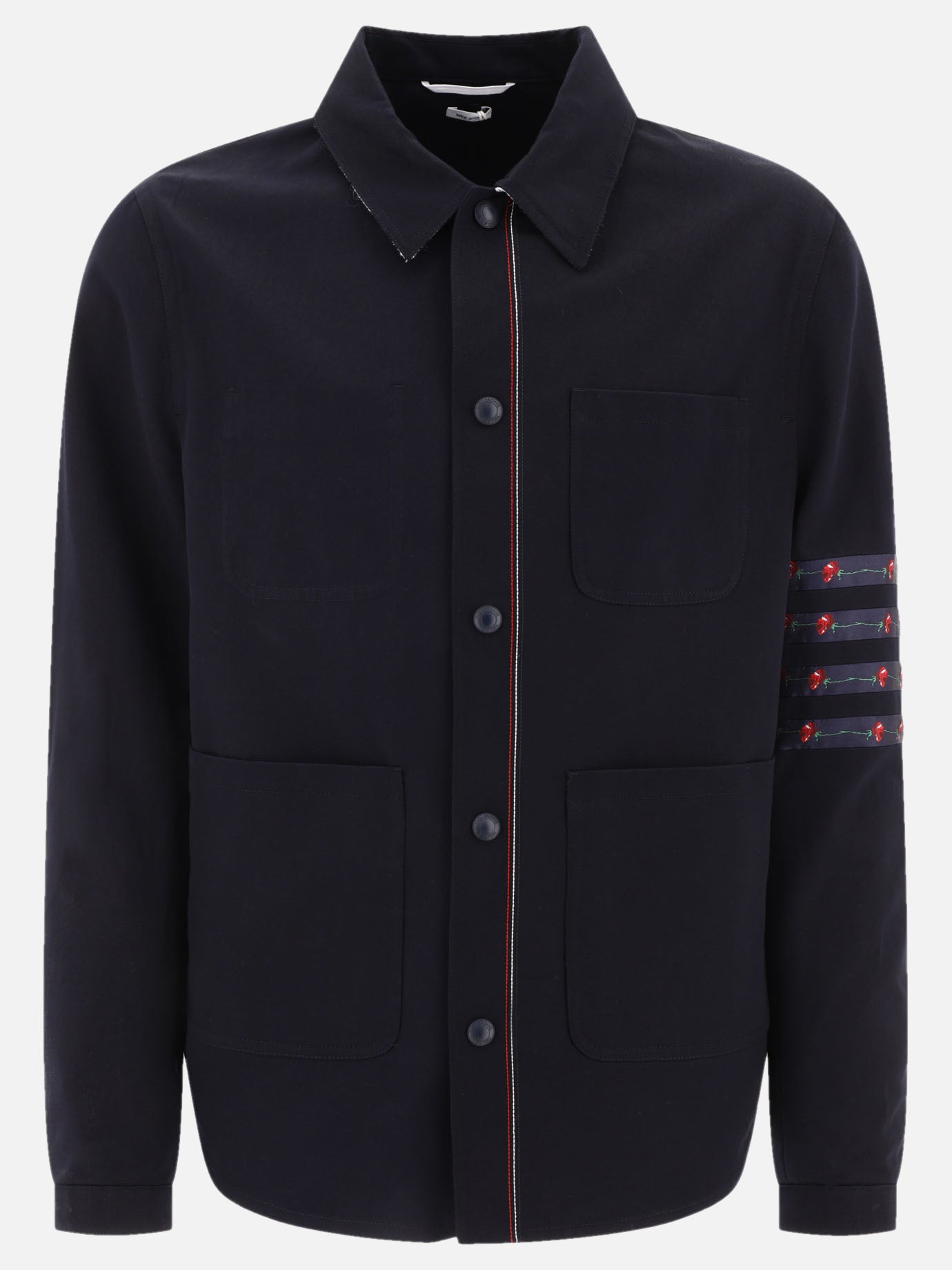 Giacche overshirt Solid colour  Blu - Thom Browne Uomo | PDP | VIETTI Online Store | Zoom-Modal
