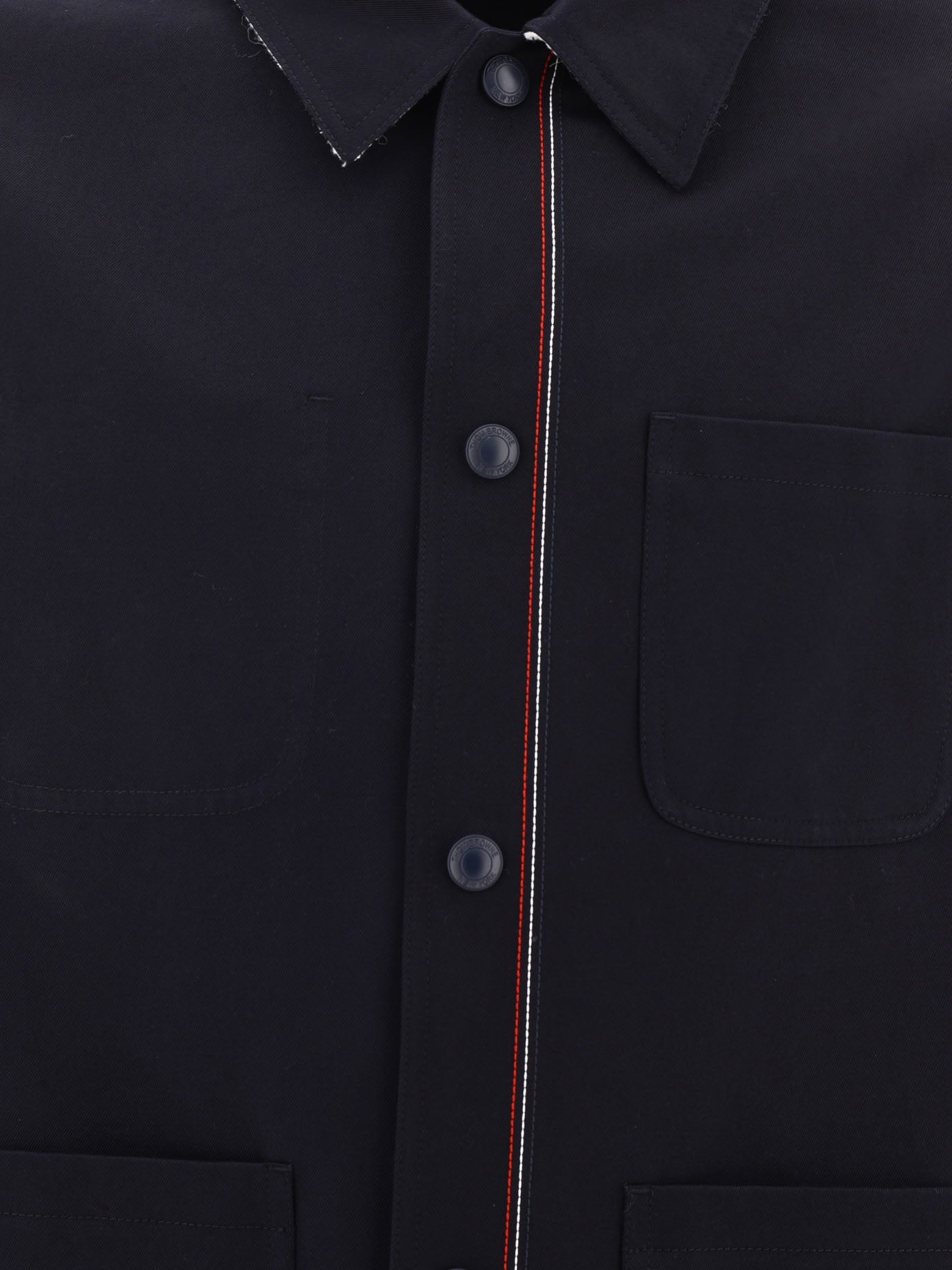 Giacche overshirt Solid colour  Blu - Thom Browne Uomo | PDP | VIETTI Online Store | Zoom-Modal_3
