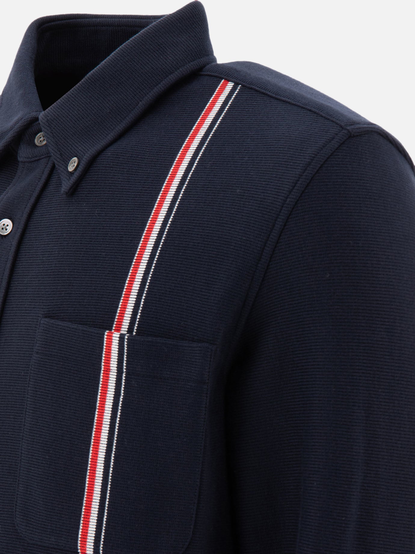 Giacche overshirt Solid colour  Blu - Thom Browne Uomo | PDP | VIETTI Online Store | thumbnail_4