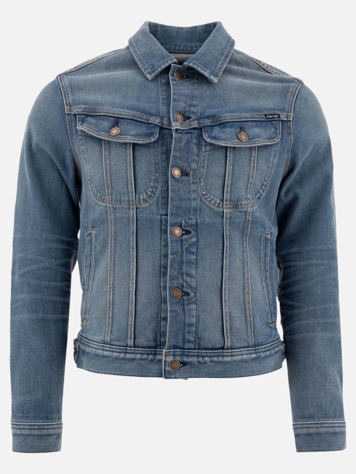 Denim jackets Solid colour  Blue - Tom Ford Men | PDP | VIETTI Online Store | thumbnail