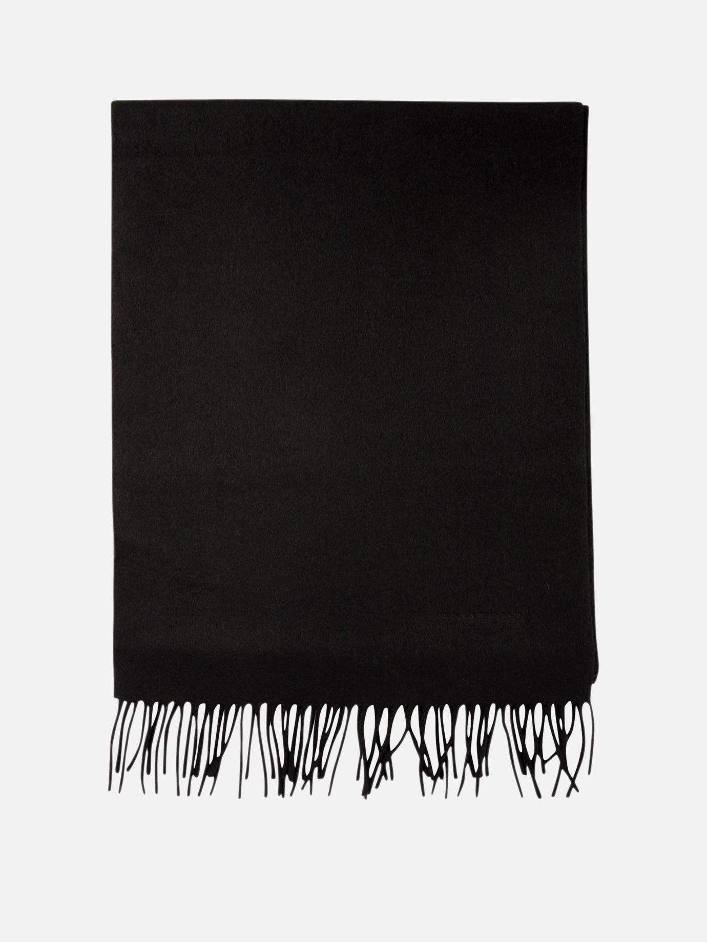 Cashmere fringed scarf