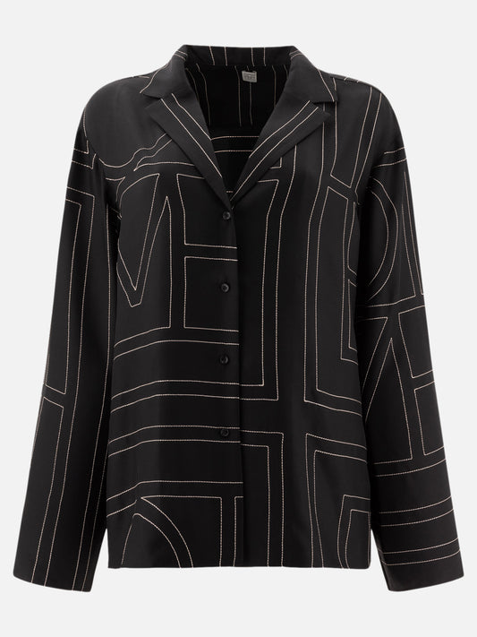 Toteme "Monogram" pj-style shirt Black