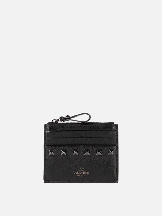 Valentino Garavani "Rockstud" card holder Black