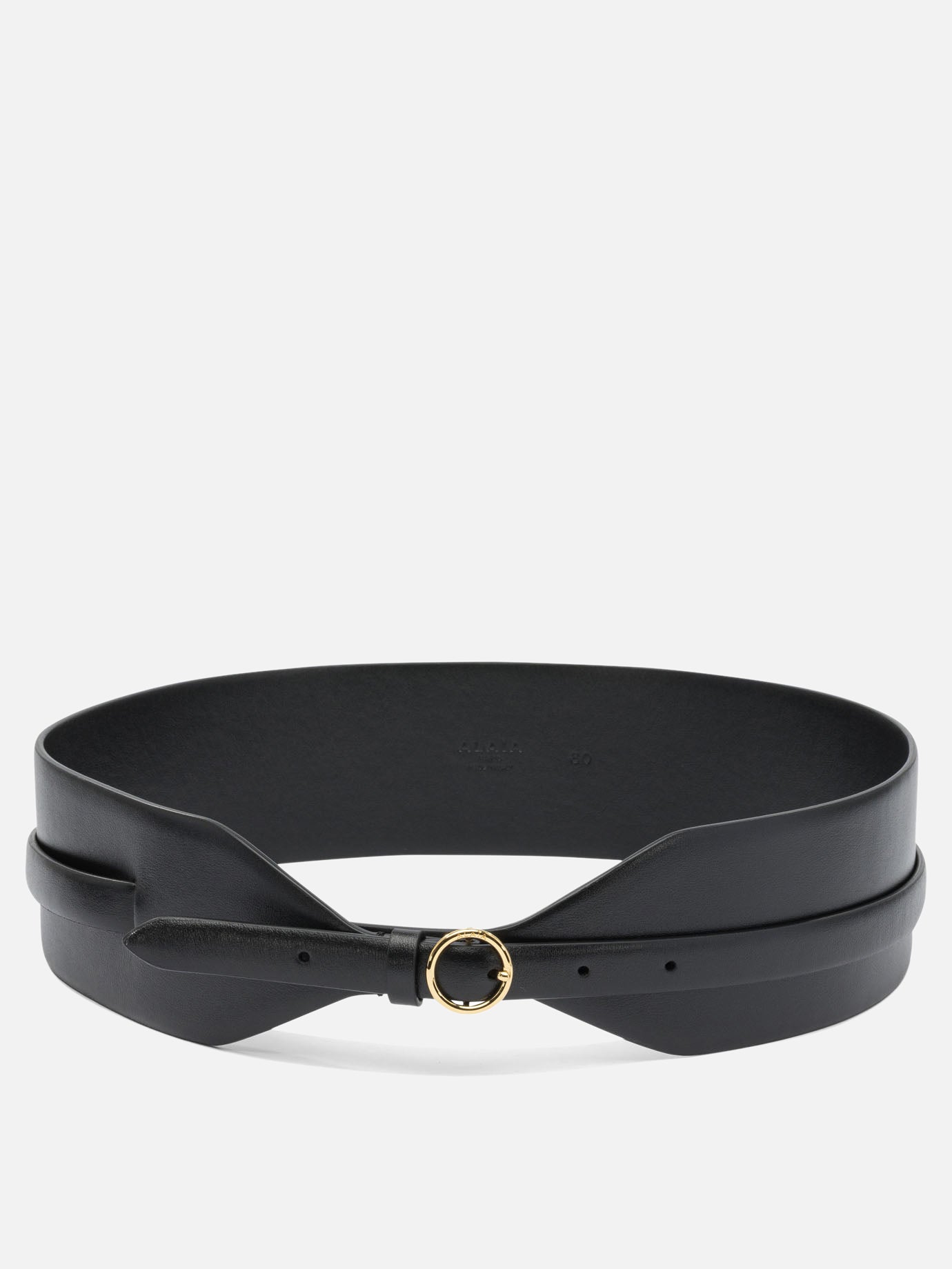 Cinture in pelle Solid colour  Nero - Alaïa Donna | PDP | VIETTI Online Store | thumbnail