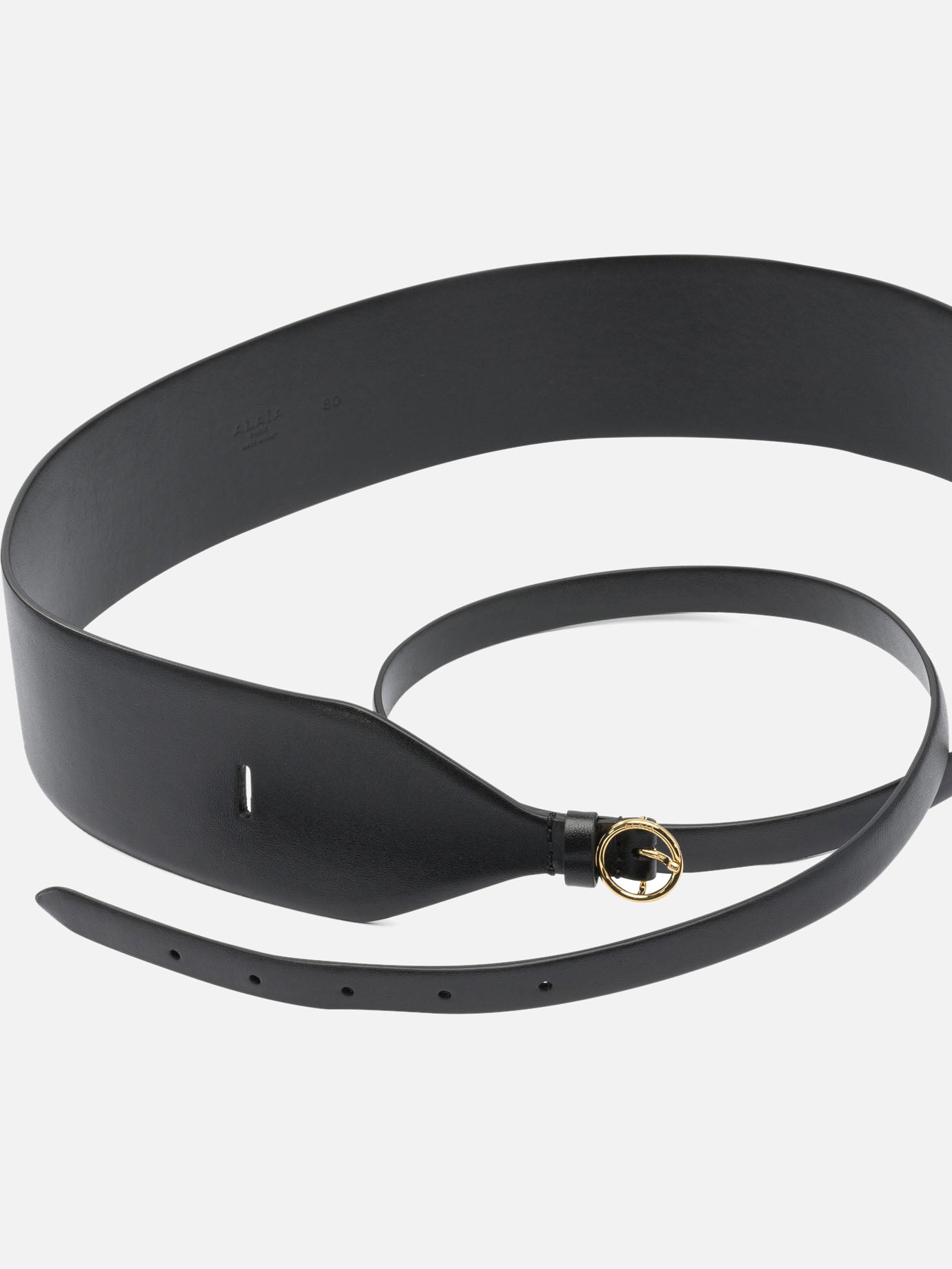 Cinture in pelle Solid colour  Nero - Alaïa Donna | PDP | VIETTI Online Store | thumbnail_2