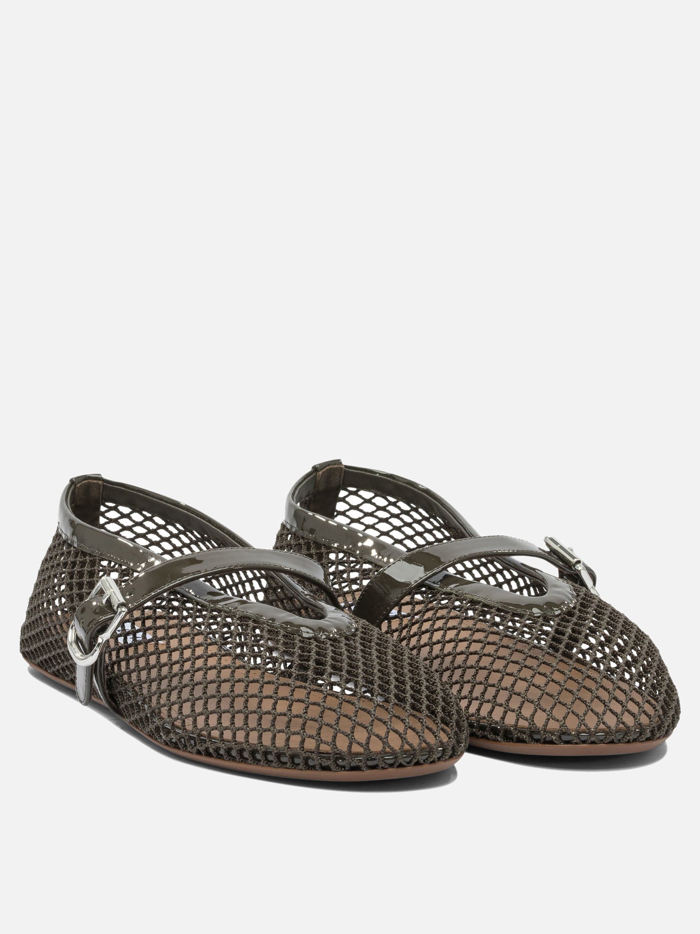 Alaïa Mesh ballet flats Green