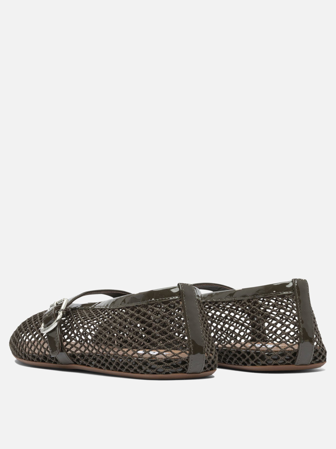 Alaïa Mesh ballet flats Green