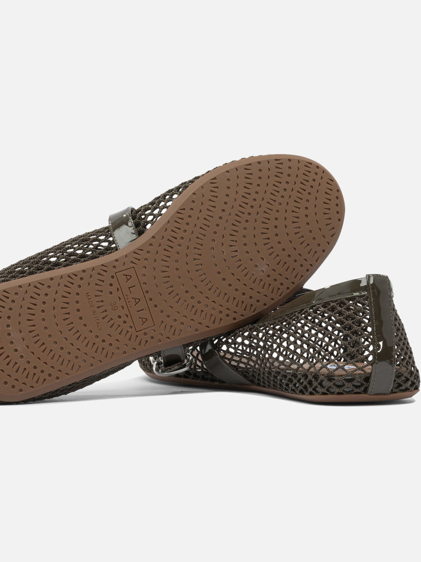 Alaïa Mesh ballet flats 17579956_36 Green thumbnail_5
