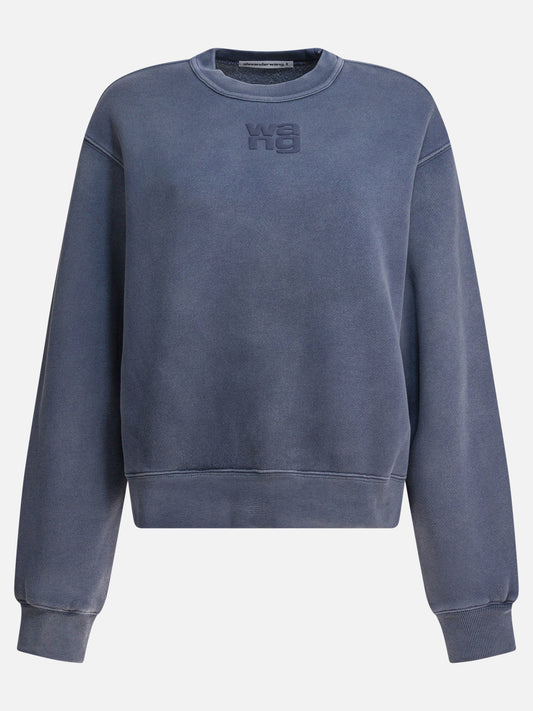 Crewnecks Logo  Blue - Alexander Wang Women | VIETTI Online Store 
