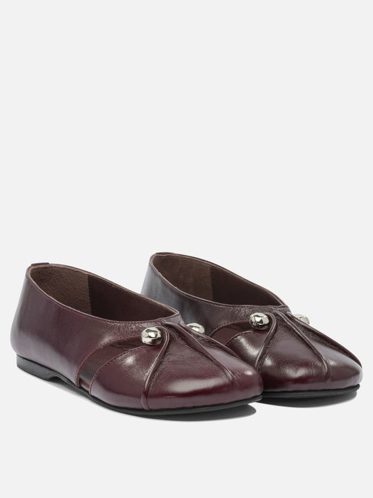 Classic ballet flats 100% goat leather - 100% cuerolite  Bordeaux - Alohas Women | PLP | VIETTI Online Store | 2
