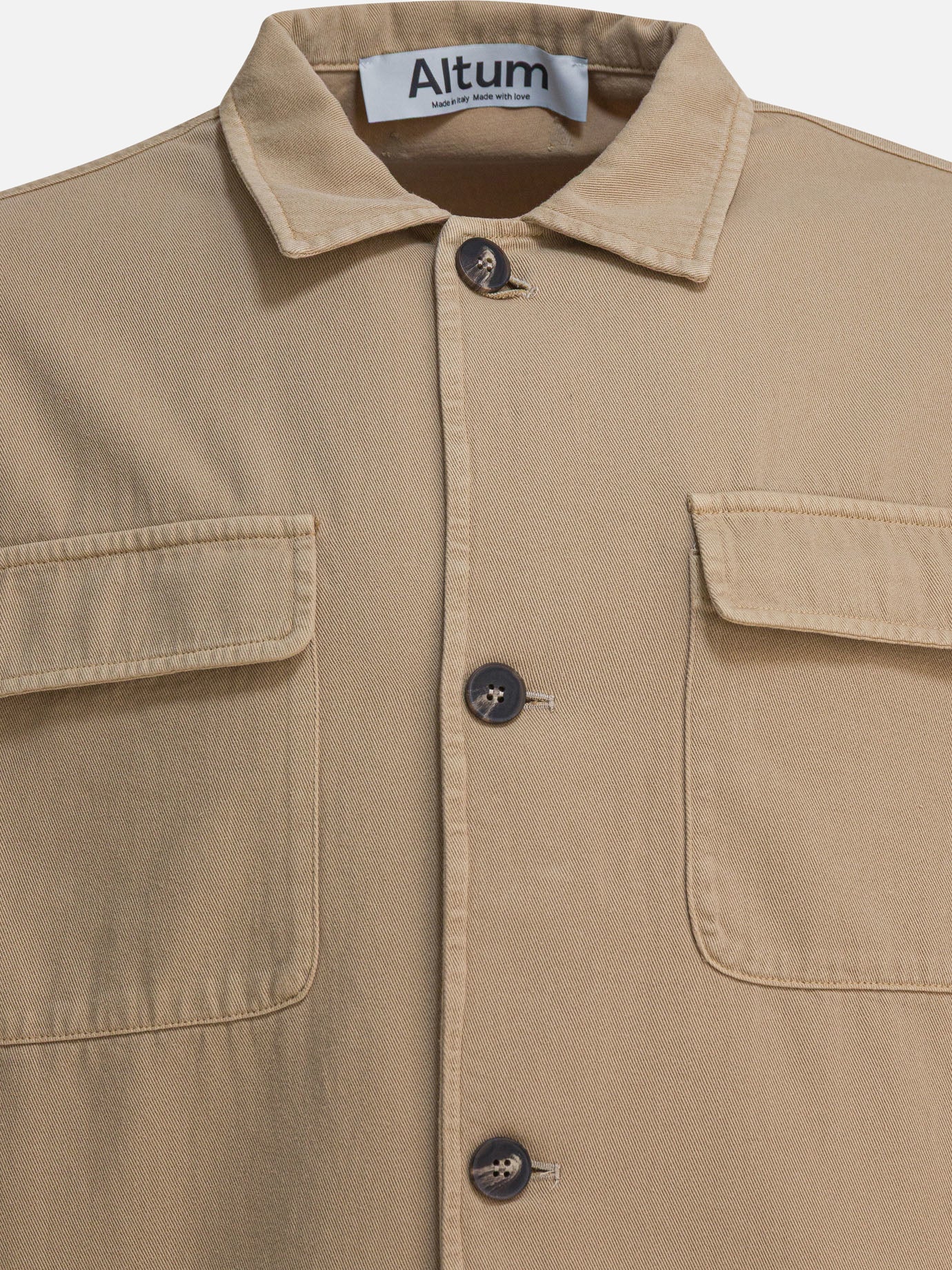 Overshirt jackets Solid colour  Beige - Altum Men | PDP | VIETTI Online Store | Zoom-Modal_3
