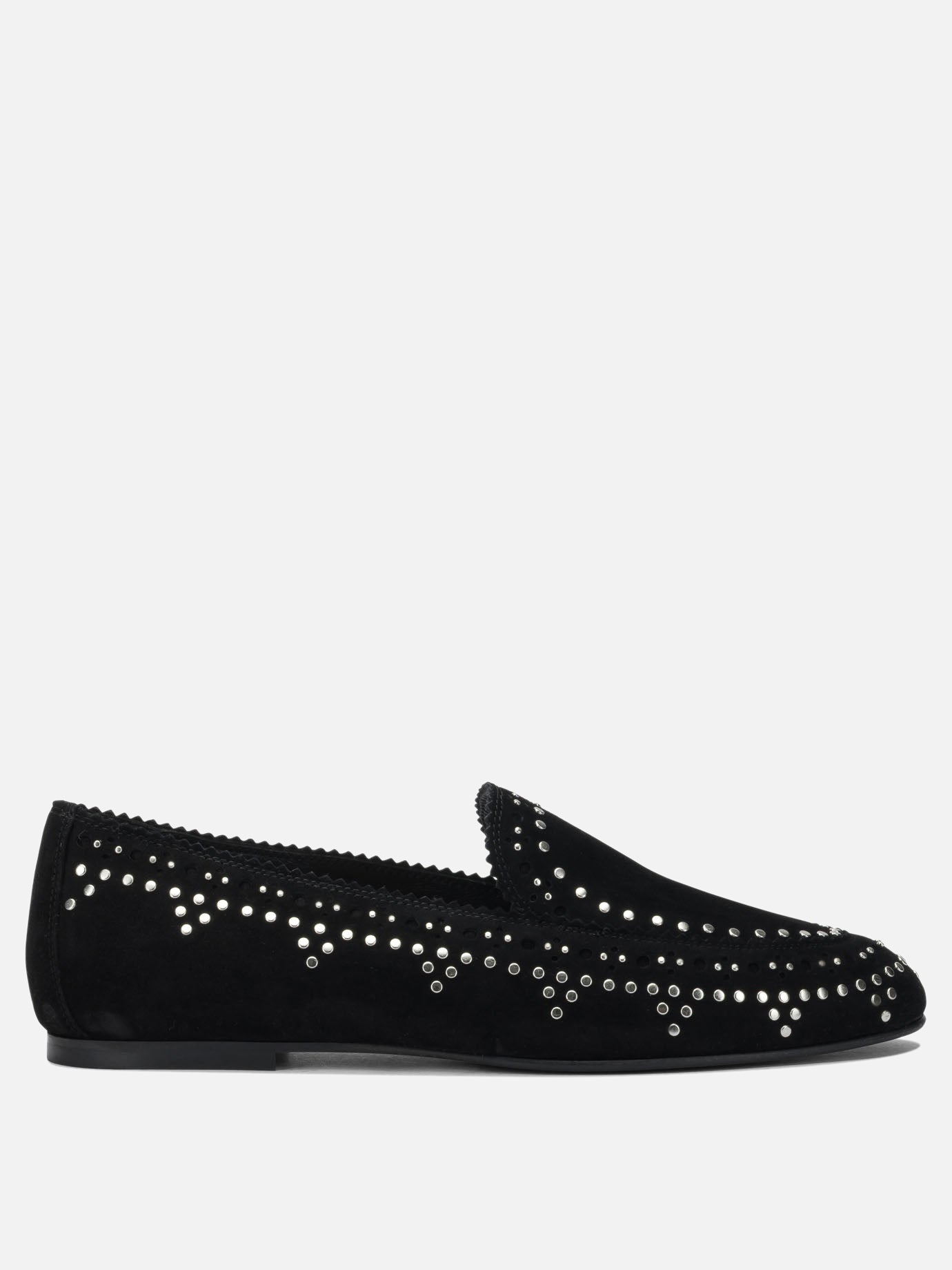 Loafers 100% kid suede leather - 100% calf leather  Black - Aquazzura Women | PDP | VIETTI Online Store | thumbnail