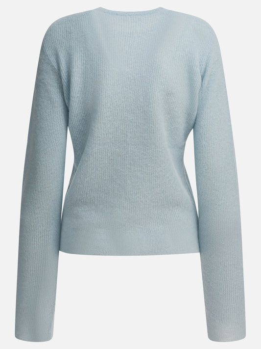 Crewneck sweaters Solid colour  Light blue - Auralee Women | PDP | VIETTI Online Store | 2
