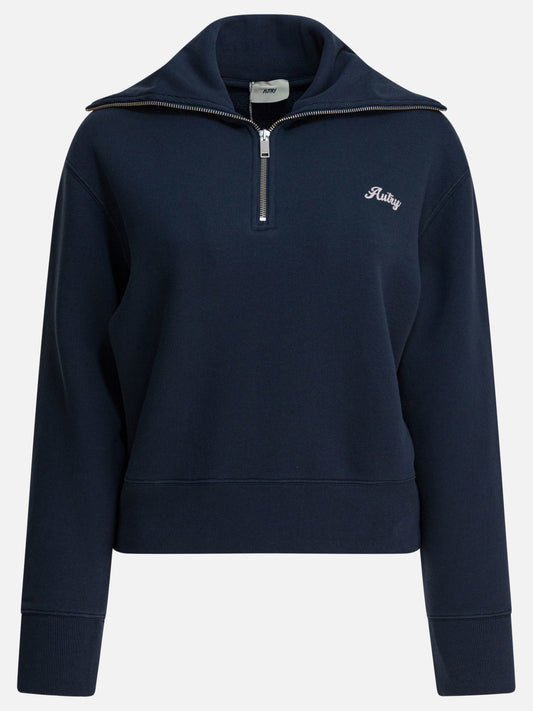 Half zip sweatshirts Logo  Blue - Autry Women | PDP | VIETTI Online Store 
