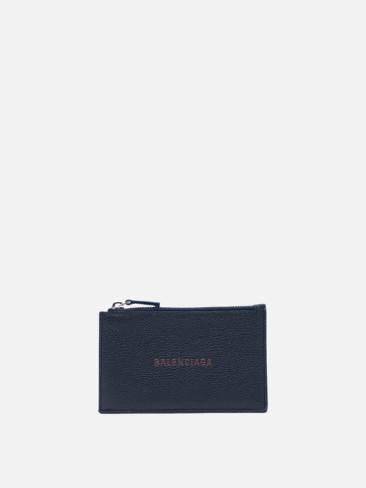 Card holders 100% calf leather  Blue - Balenciaga Men | PLP | VIETTI Online Store 
