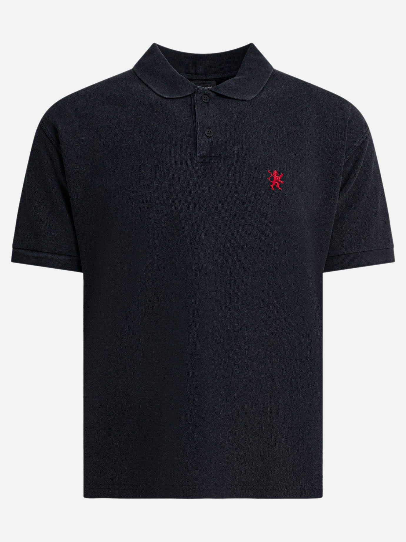Polo con bottoni Solid colour  Nero - Balenciaga Uomo | PDP | VIETTI Online Store | Zoom-Modal
