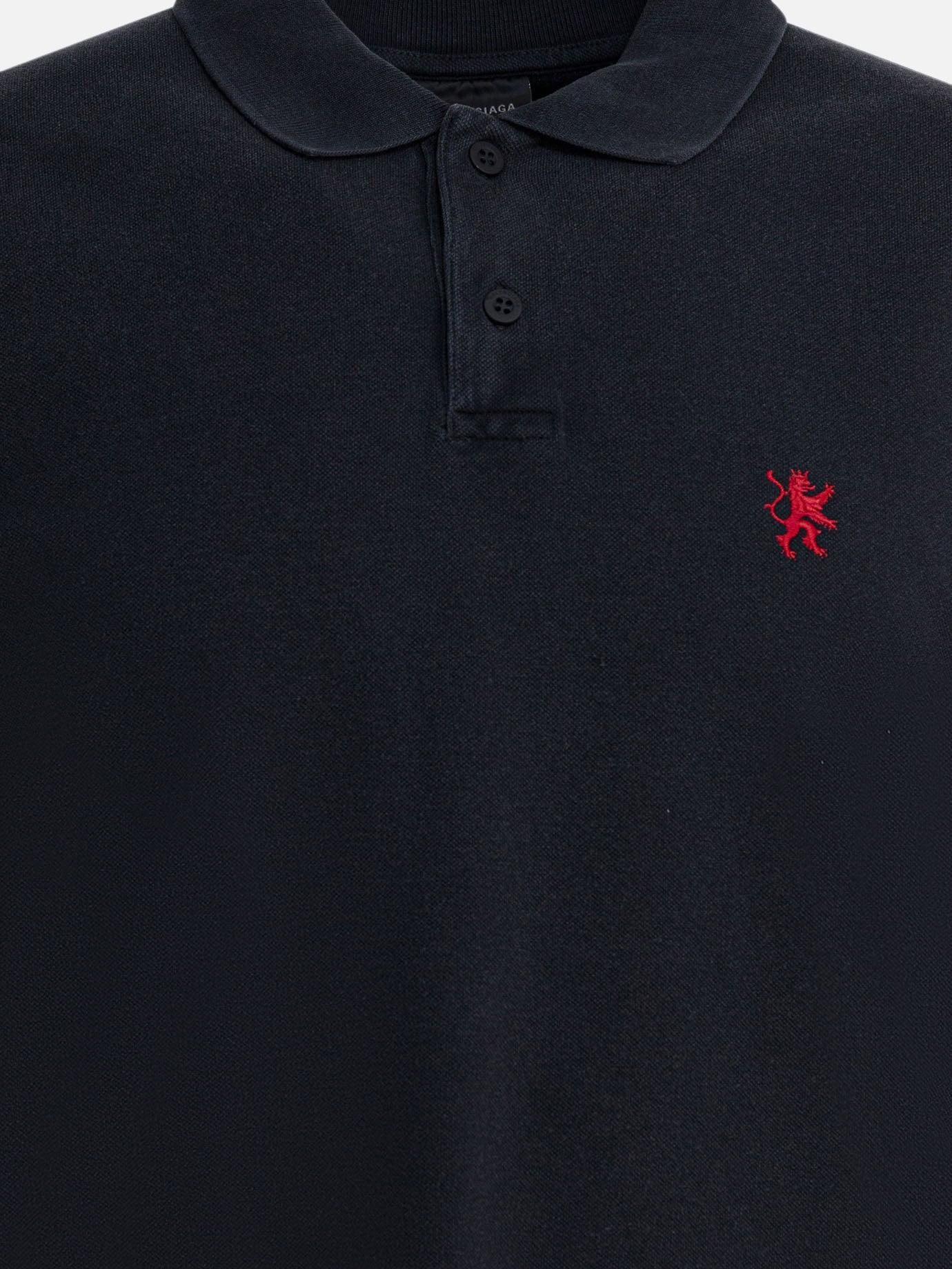 Polo con bottoni Solid colour  Nero - Balenciaga Uomo | PDP | VIETTI Online Store | thumbnail_3