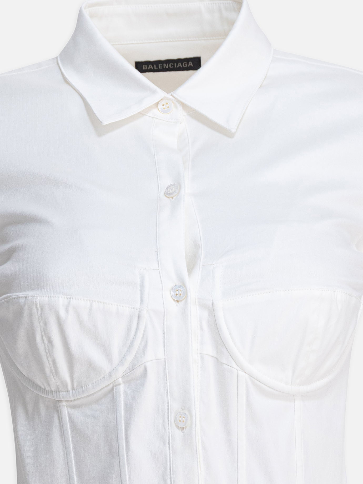 Camicie casual Solid colour  Bianco - Balenciaga Donna | PDP | VIETTI Online Store | Zoom-Modal_3
