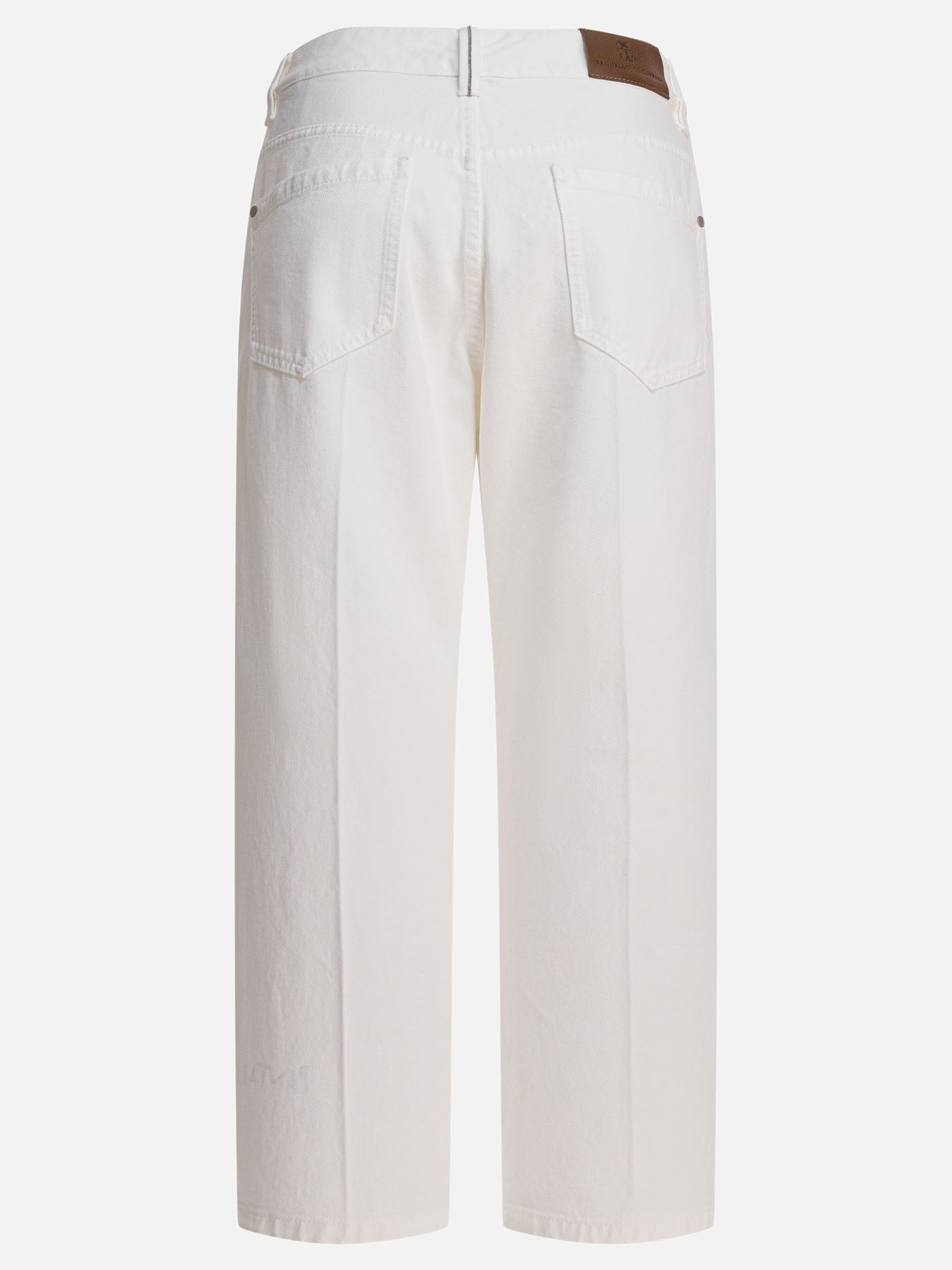 Straight-leg jeans Solid colour  White - Brunello Cucinelli Women | PDP | VIETTI Online Store | Zoom-Modal_2
