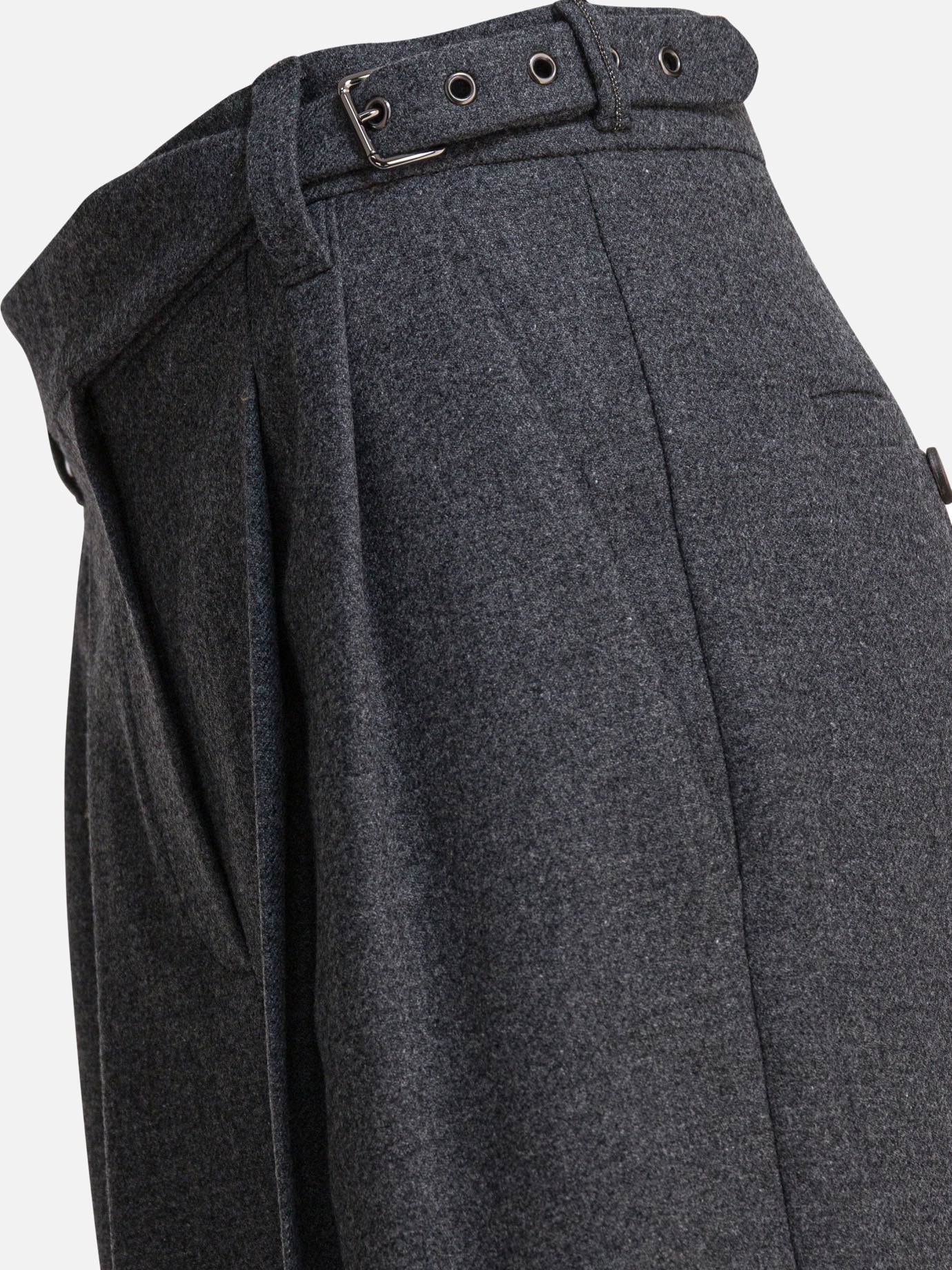 Leisure trousers Pinstriped  Grey - Brunello Cucinelli Women | PDP | VIETTI Online Store | thumbnail_4