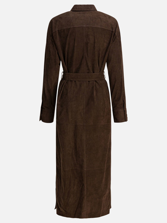 Cappotti lunghi Solid colour  Marrone - Brunello Cucinelli Donna | PDP | VIETTI Online Store | 2
