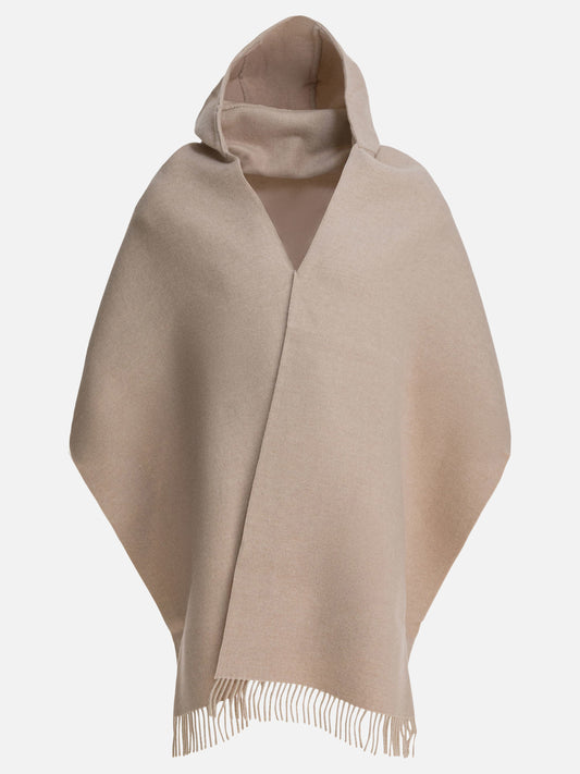 Fringed scarves 59% wool 41% cashmere  Beige - Brunello Cucinelli Women | PLP | VIETTI Online Store 
