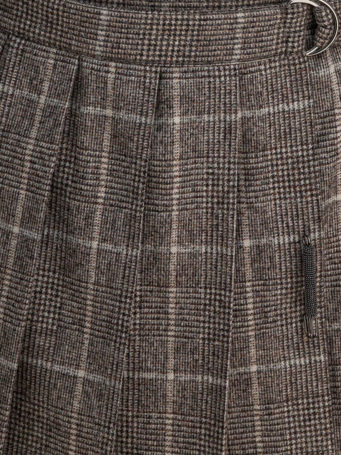 Miniskirts Prince of Wales  Brown - Brunello Cucinelli Women | PDP | VIETTI Online Store | Zoom-Modal_3
