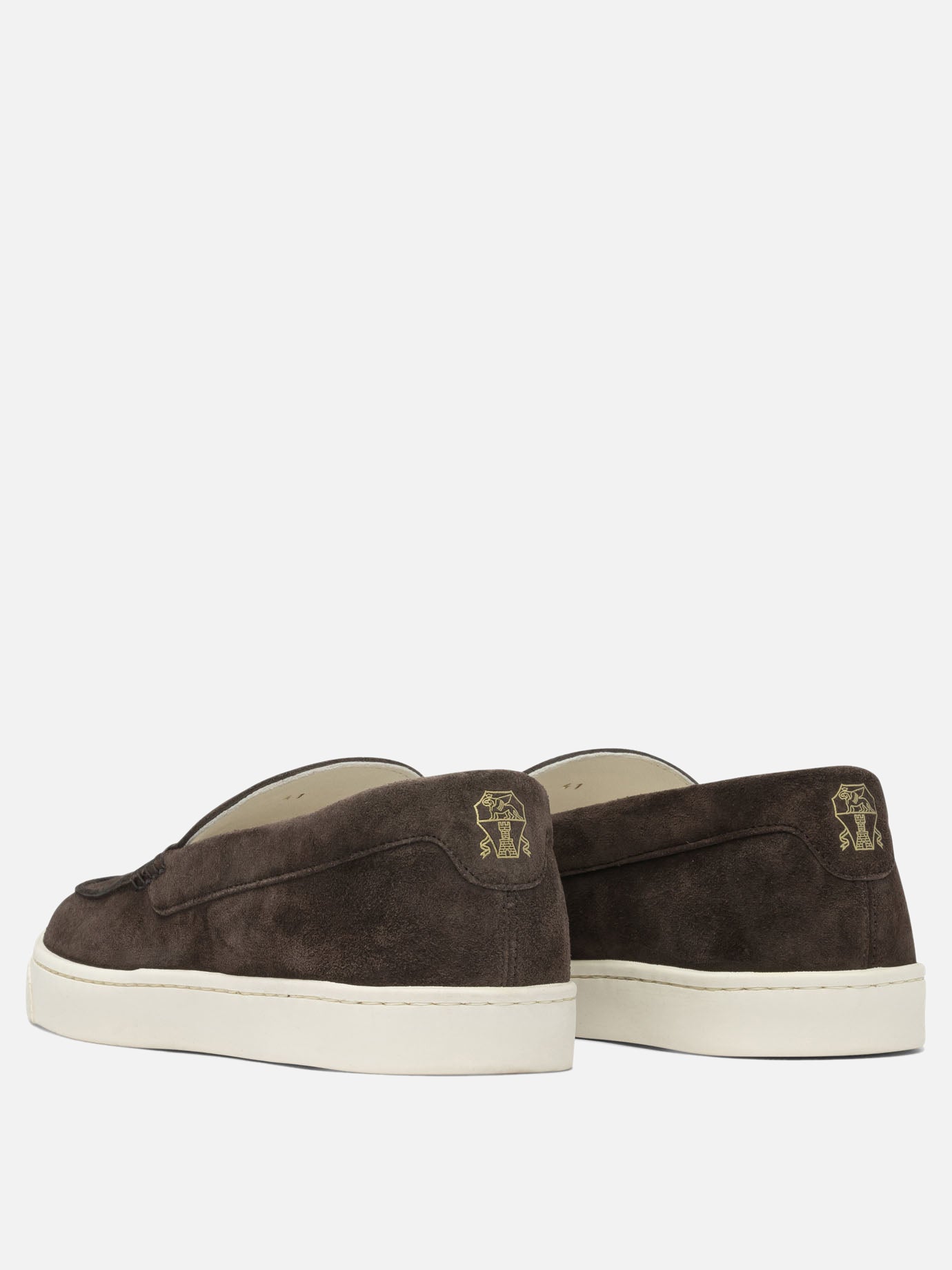 Mocassini 100% suede - 100% rubber  Marrone - Brunello Cucinelli Uomo | PDP | VIETTI Online Store | thumbnail_4
