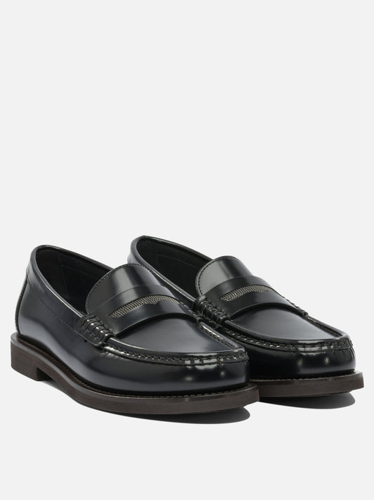 Mocassini 100% leather - 100% rubber  Nero - Brunello Cucinelli Donna | PLP | VIETTI Online Store | 2
