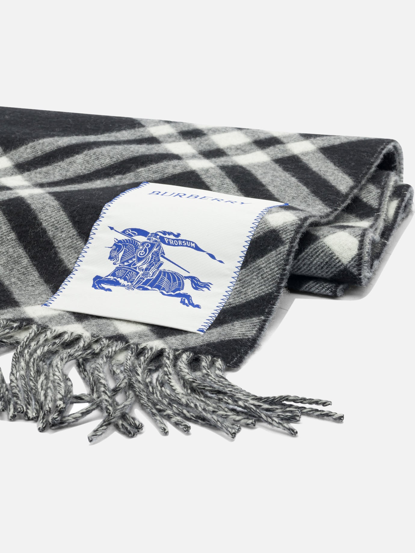 Fringed scarves 100% cashmere  Black - Burberry Women | PDP | VIETTI Online Store | Zoom-Modal_2
